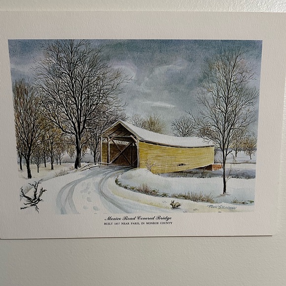 Mexico Road Covered Bridge 9”x 12” Print - Picture 3 of 4